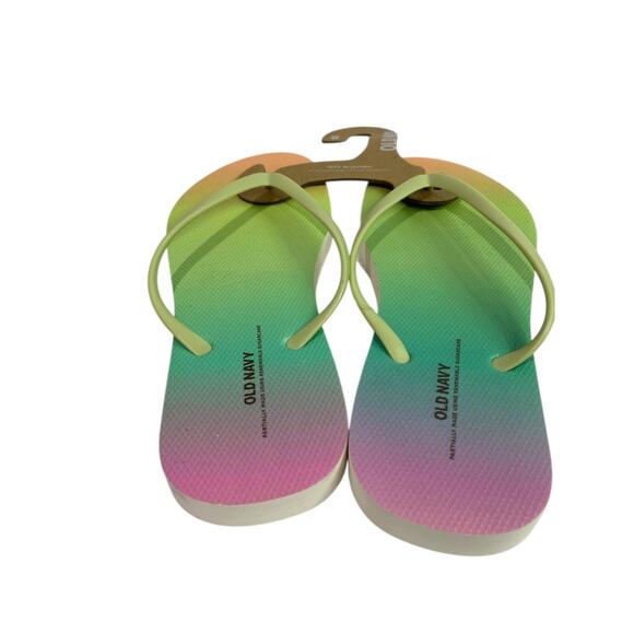 Size 8 Old Navy Womens Rainbow Flip Flops New Sandals - Picture 4 of 8